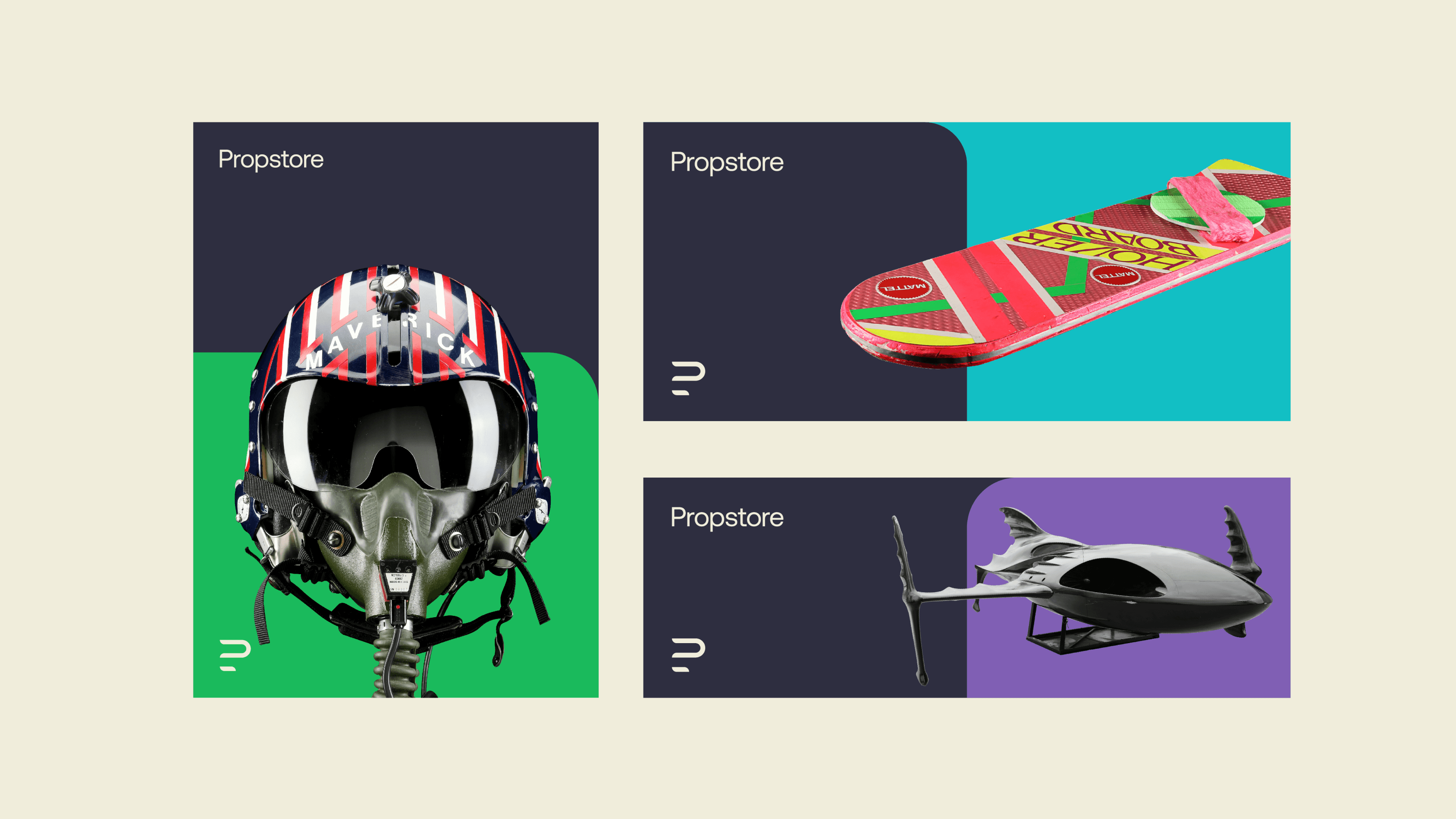 Propstore brand identity — poster asset system