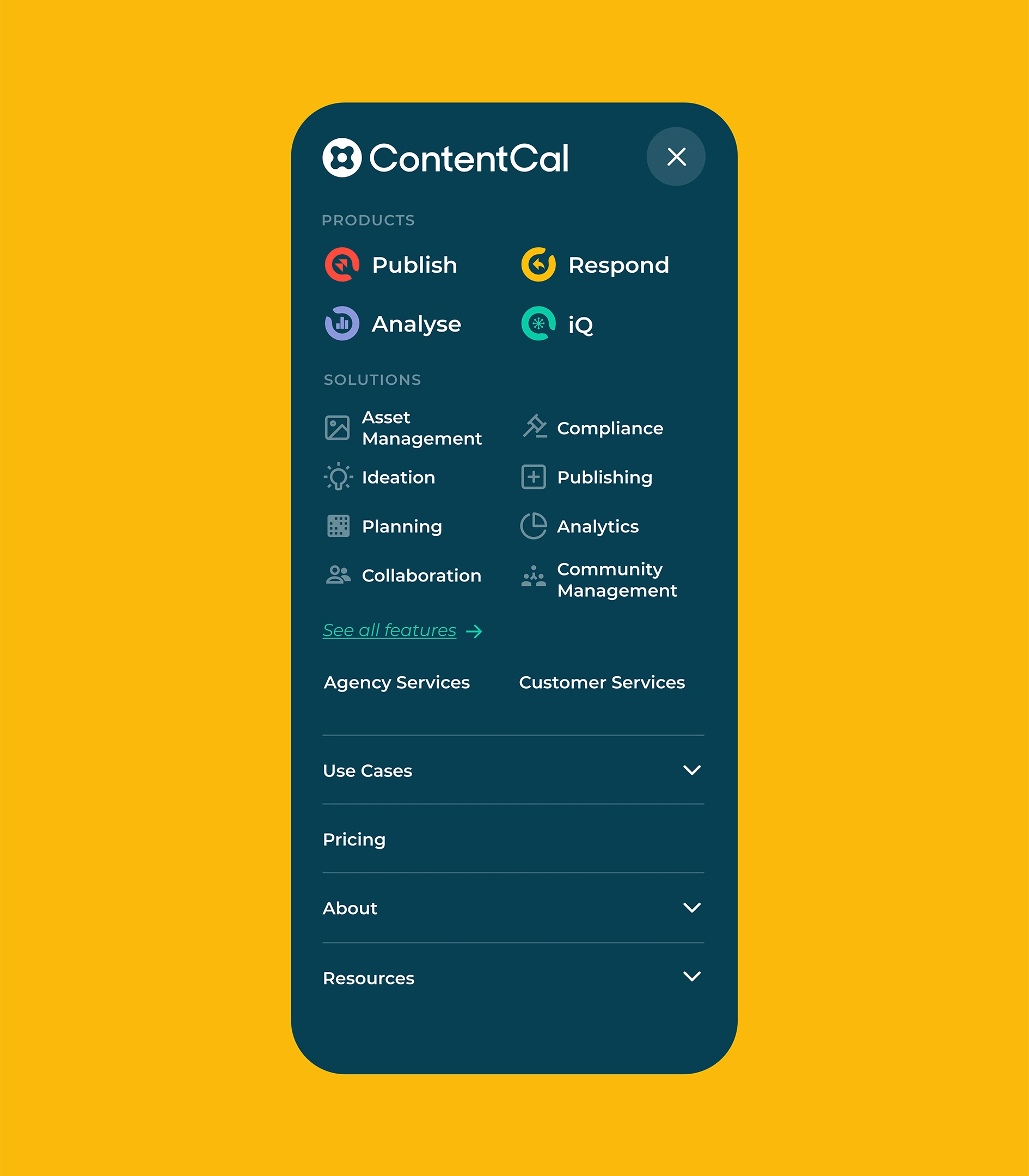 CC Mobile UI Yellow